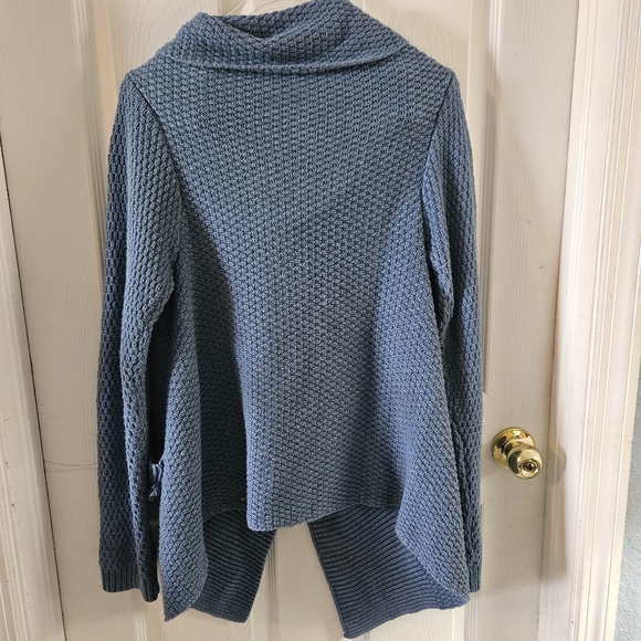 Matilda Jane Envision This Wrap Knit Cardigan Sweater Blue Size Large - Picture 2 of 6